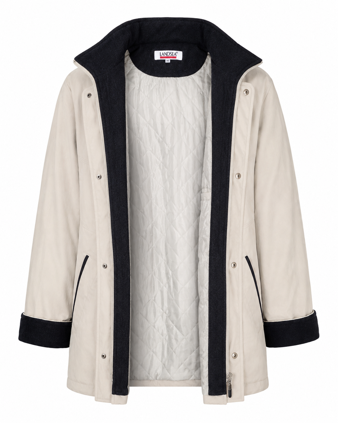 LANDSEA Cream Longline Jacket – 46