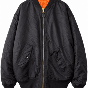 Black Oversized Bomber Jacket – 5XL