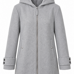Esprit Light Grey Hooded Coat – M