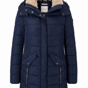 Tom Tailor Navy Hooded Long Puffer Coat – EU 44
