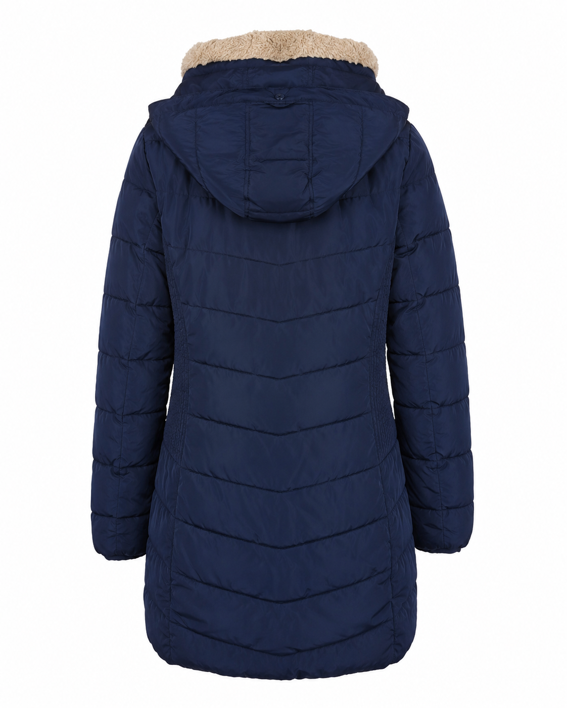 Tom Tailor Navy Hooded Long Puffer Coat – EU 44 - Image 2