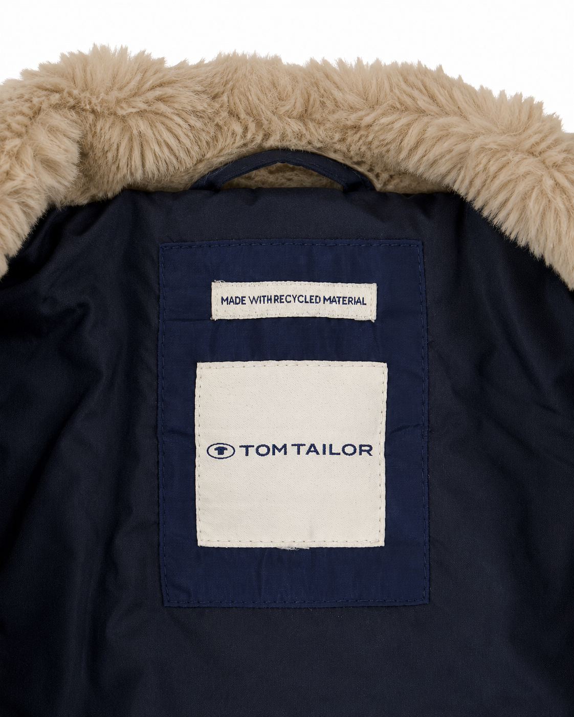 Tom Tailor Navy Hooded Long Puffer Coat – EU 44 - Image 5