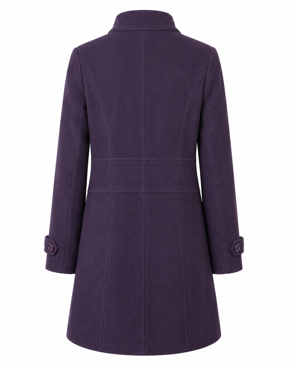 Deep Purple Long Faux-Suede Coat - Image 3