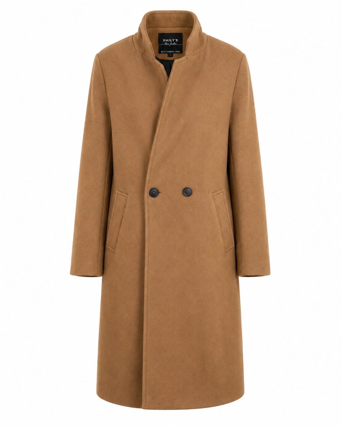Haily's Camel Long Tailored Coat – L - Image 2