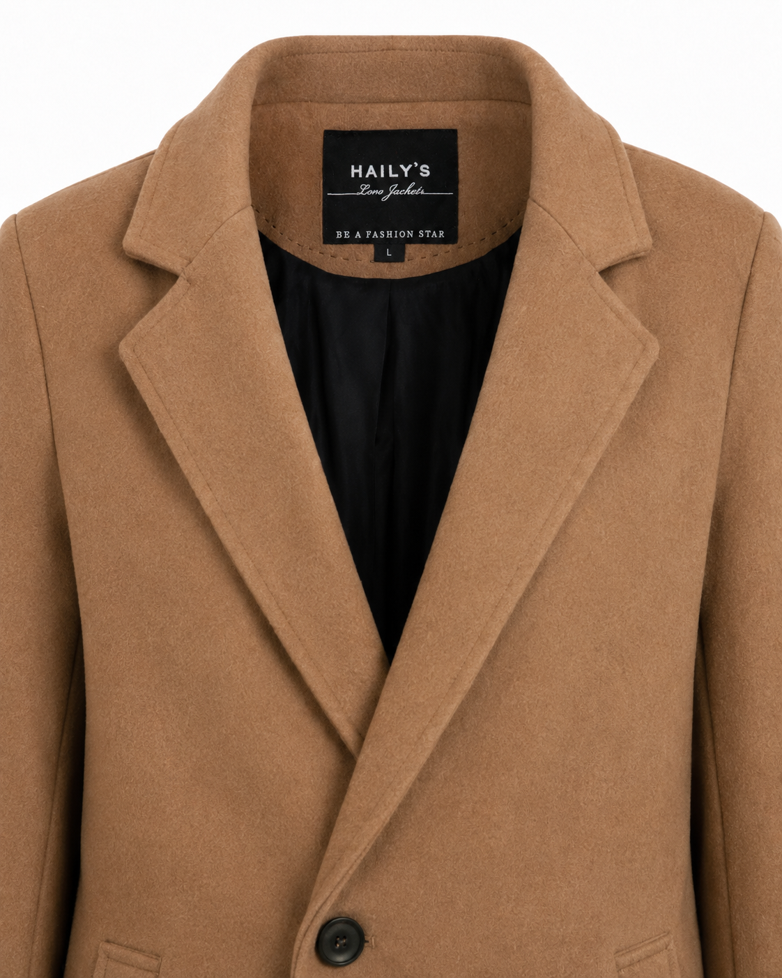 Haily's Camel Long Tailored Coat – L - Image 4