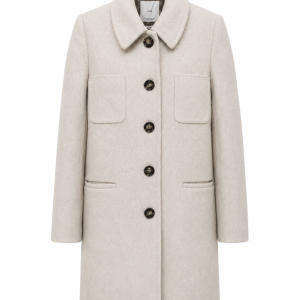 MNG Light Beige Wool-Blend Long Coat – XXS