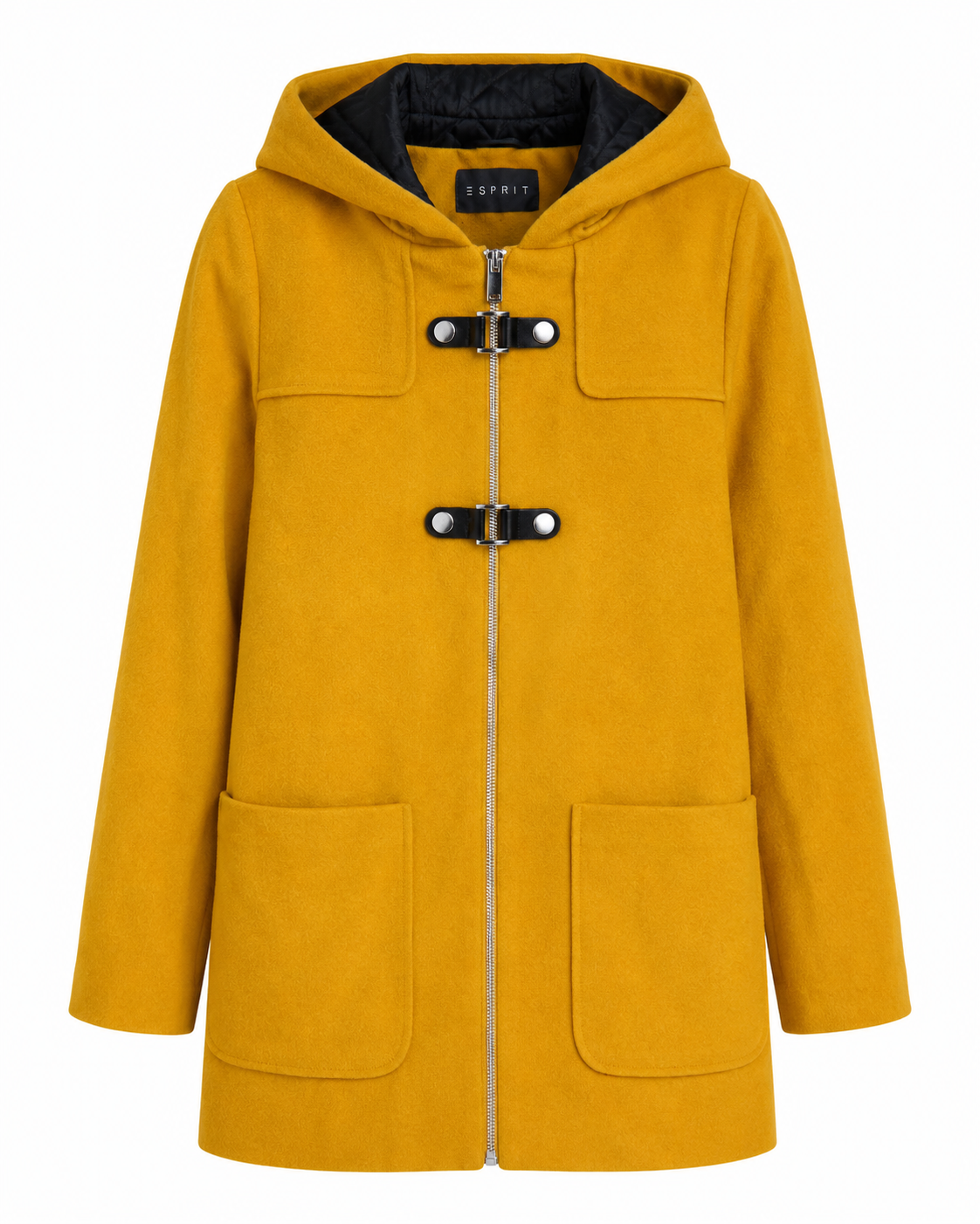 Esprit Mustard Yellow Hooded Coat