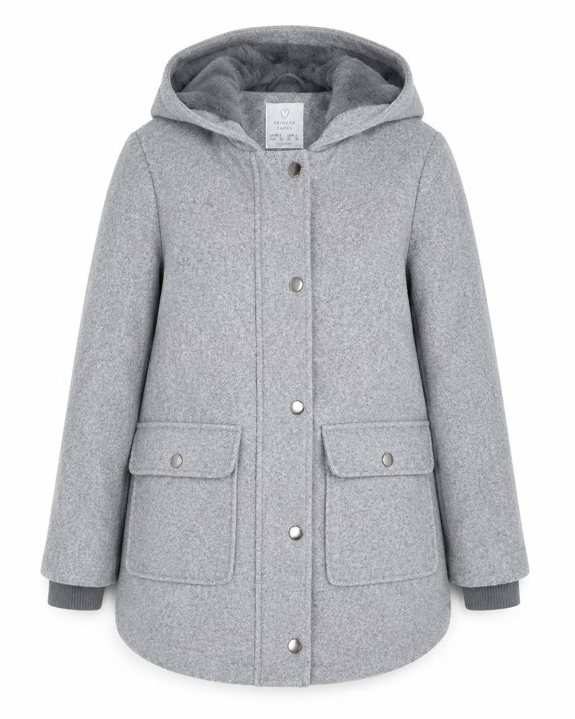 Primark Grey Hooded Coat – UK 6 / EUR 34 - Image 3