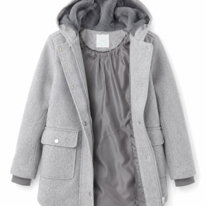 Primark Grey Hooded Coat – UK 6 / EUR 34