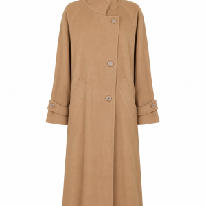 Canda Camel Long Double-Breasted Coat – 42