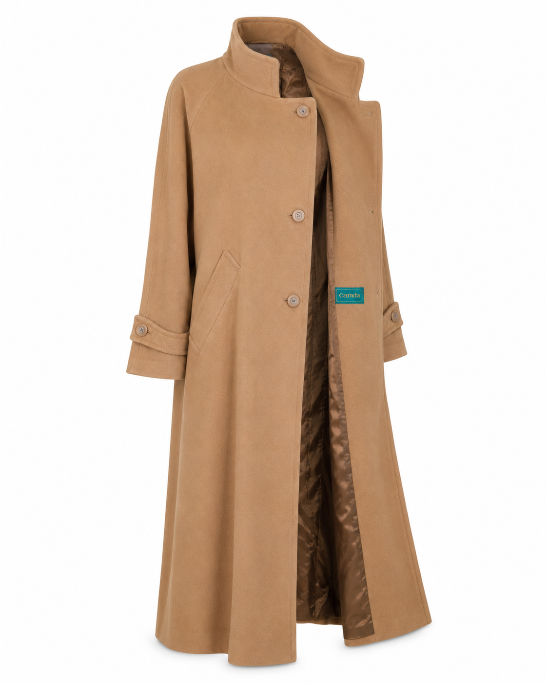 Canda Camel Long Double-Breasted Coat – 42 - Image 3