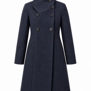 s.Oliver Navy Double-Breasted Winter Coat