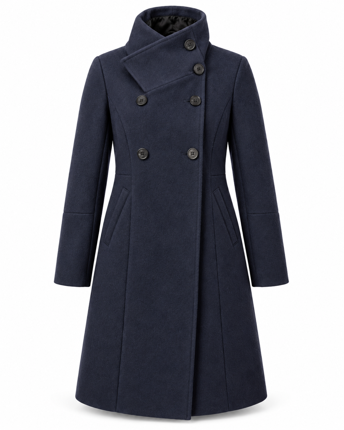 s.Oliver Navy Double-Breasted Winter Coat