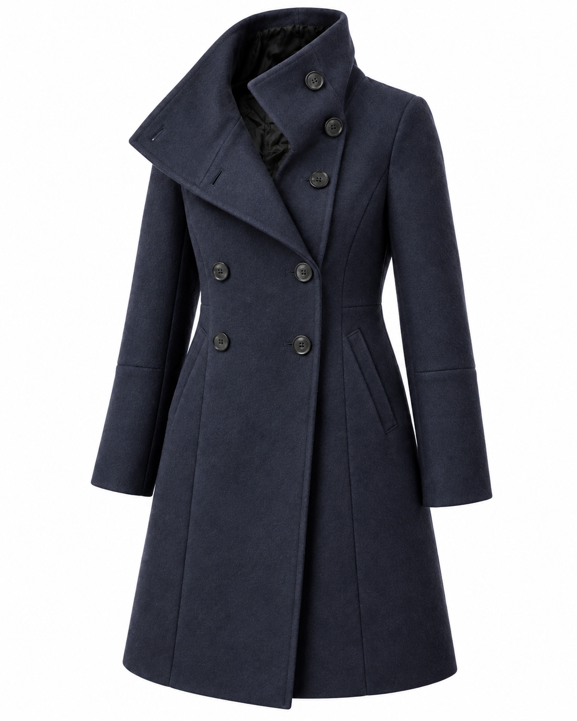 s.Oliver Navy Double-Breasted Winter Coat - Image 3